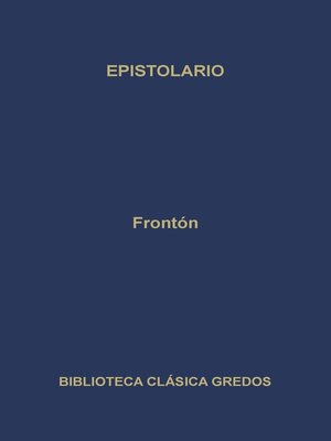 cover image of Epistolario